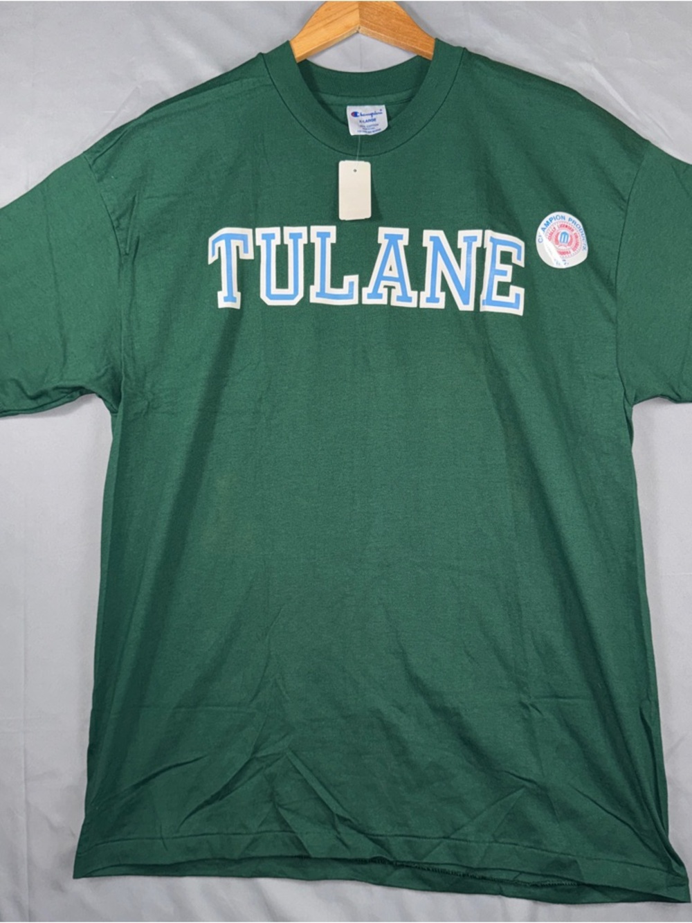 Vintage Tulane Green Wave Shirt Mens XL Green NCAA College Champion Tee